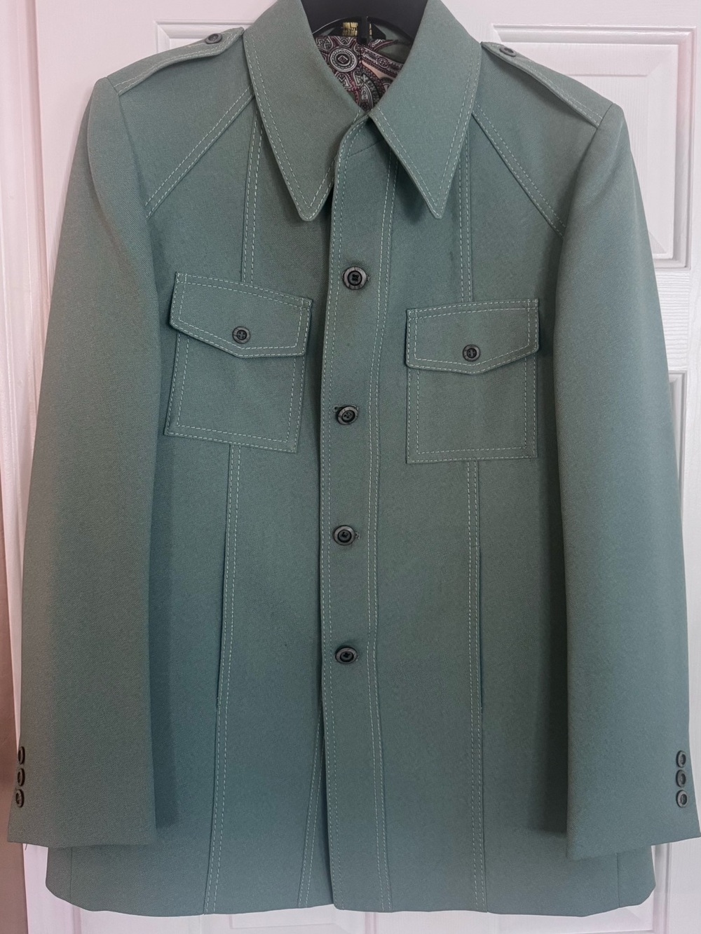 Rare VTG 1970s Battaglia Safari Suit Jacket Lucayan Beach Hotel ACWA Union